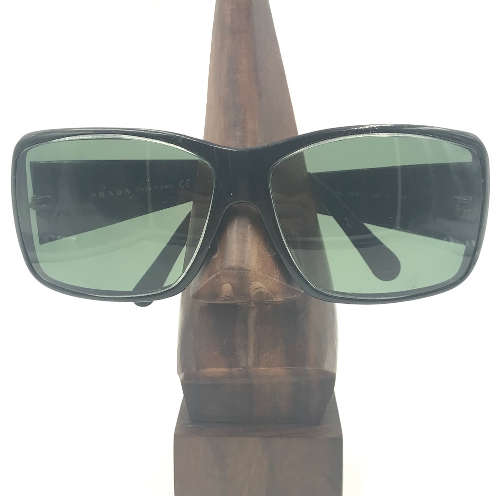 PRADA OVERSIZED SPR 09G RECTANGLE BLACK SUNGLASSES